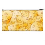Cheese Slices Seamless Pattern Cartoon Style Pencil Case Back