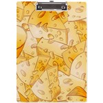 Cheese Slices Seamless Pattern Cartoon Style A4 Acrylic Clipboard Front