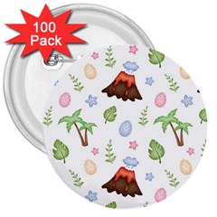 Cute Palm Volcano Seamless Pattern 3  Buttons (100 Pack)  by Ket1n9