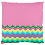 Easter Chevron Pattern Stripes Standard Premium Plush Fleece Cushion Case (Two Sides) Front