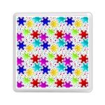 Snowflake Pattern Repeated Memory Card Reader (Square) Front