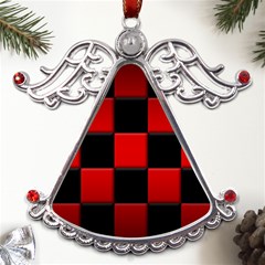 Black And Red Backgrounds- Metal Angel With Crystal Ornament by Hannah976