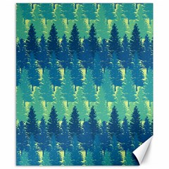 Christmas Trees Pattern Digital Paper Seamless Canvas 8  X 10  by Ndabl3x