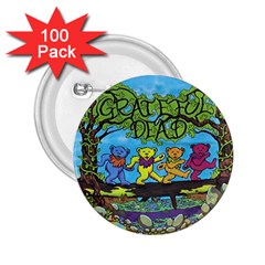 Dancing Bears Grateful Dead 2 25  Buttons (100 Pack)  by Cendanart