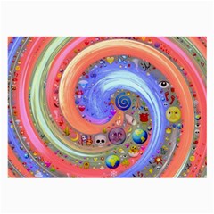 Swirl Vortex Emoji Cyclone Motion Large Glasses Cloth by Paksenen