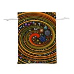 Swirl Vortex Emoji Cyclone Motion Art Lightweight Drawstring Pouch (M) Back
