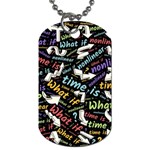 Time Nonlinear Curved Linear Dog Tag (Two Sides) Front