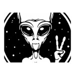 Alien Ufo Two Sides Premium Plush Fleece Blanket (Mini) 35 x27  Blanket Back