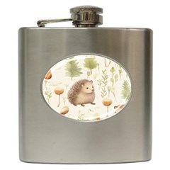 Hedgehog Mushroom Hip Flask (6 Oz) by Ndabl3x