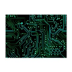 Circuits Circuit Board Green Crystal Sticker (a4) by Ndabl3x