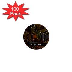 Circuits Circuit Board Orange Technology 1  Mini Magnets (100 Pack)  by Ndabl3x