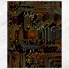 Circuits Circuit Board Orange Technology Canvas 11  X 14  by Ndabl3x