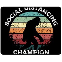 Monster Yeti Social Distance Monkey Two Sides Fleece Blanket (medium) by Cendanart