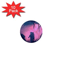 Beeple Astronaut Spacesuit 3d Digital Art Artwork Jungle 1  Mini Buttons (10 Pack)  by Cendanart