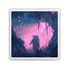 Beeple Astronaut Spacesuit 3d Digital Art Artwork Jungle Memory Card Reader (square) by Cendanart