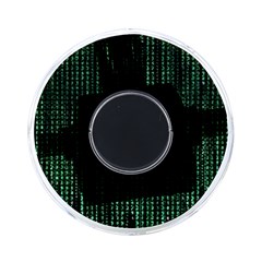 Green Matrix Code Illustration Digital Art Portrait Display On-the-go Memory Card Reader by Cendanart