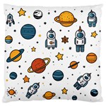 Set Cartoon Symbol Pattern Large Premium Plush Fleece Cushion Case (One Side) Front
