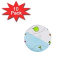 Astronaut Spaceship 1  Mini Buttons (10 pack)  Front
