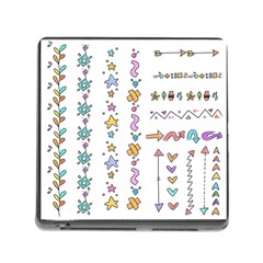 Doodles Border Letter Ornament Memory Card Reader (square 5 Slot) by Bedest