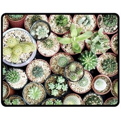 Cactus Nature Plant Desert Two Sides Fleece Blanket (medium) by Bedest