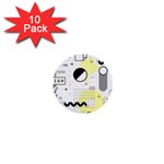 Graphic Design Geometric Background 1  Mini Buttons (10 pack)  Front