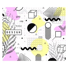 Graphic Design Geometric Background Premium Plush Fleece Blanket (small) by Bedest