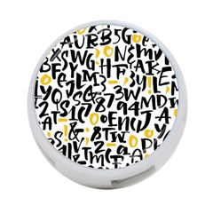 Letters Pattern 4-port Usb Hub (one Side) by Bedest
