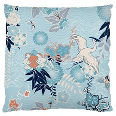 Crane Pattern Bird Animal Nature Standard Premium Plush Fleece Cushion Case (one Side) by Bedest