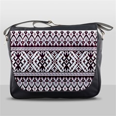 Illustration Ukrainian Folk Seamless Pattern Ornament Messenger Bag by Bedest