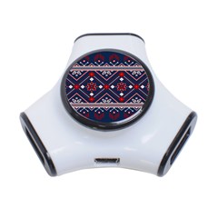 Ukrainian Folk Seamless Pattern Ornament Art 3-port Usb Hub by Bedest