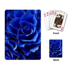 Blue Roses Flowers Plant Romance Blossom Bloom Nature Flora Petals Playing Cards Single Design (rectangle) by Bedest