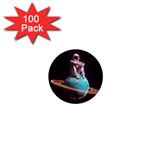 Stuck On Saturn Astronaut Planet Space 1  Mini Buttons (100 pack)  Front