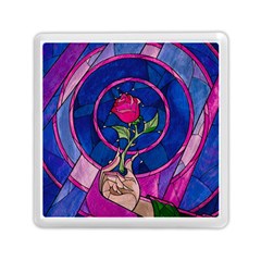 Enchanted Rose Stained Glass Memory Card Reader (square) by Cendanart