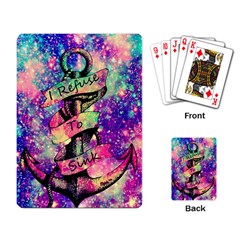 Anchor Purple Space Playing Cards Single Design (rectangle) by Bedest