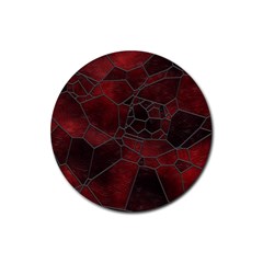 Mosaic Glass Glass Mosaic Colorful Rubber Coaster (round) by Cendanart