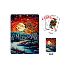 Winter Wonderland Landscape Nature Playing Cards Single Design (mini) by Bedest