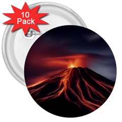 Volcanic Eruption 3  Buttons (10 Pack)  by Proyonanggan