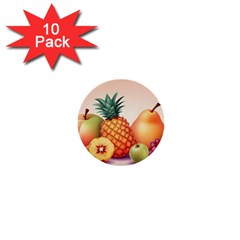Fruit Pattern Apple Abstract Food 1  Mini Buttons (10 Pack)  by Proyonanggan