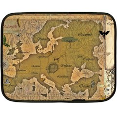 Map Geography Travel Global Two Sides Fleece Blanket (mini) by Proyonanggan
