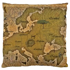 Map Geography Travel Global Standard Premium Plush Fleece Cushion Case (two Sides) by Proyonanggan