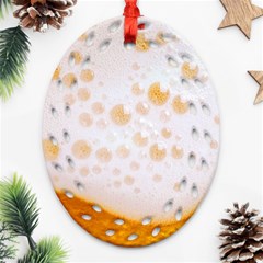 Beer Foam Texture Macro Liquid Bubble Ornament (oval Filigree) by Cemarart