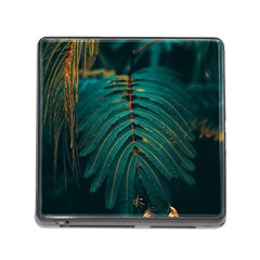 Dark Green Leaves Leaf Memory Card Reader (square 5 Slot) by Cemarart
