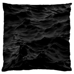 Black Sea Minimalist Dark Aesthetics Vaporwave Standard Premium Plush Fleece Cushion Case (one Side) by Cemarart