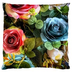 Flower Roses Standard Premium Plush Fleece Cushion Case (one Side) by Cemarart