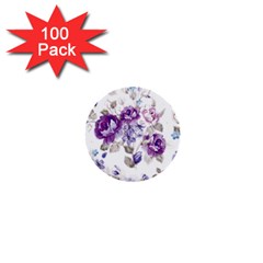 Flower-floral-design-paper-pattern-purple-watercolor-flowers-vector-material-90d2d381fc90ea7e9bf8355 1  Mini Buttons (100 Pack)  by saad11