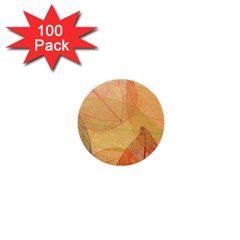 Leaves Patterns Colorful Leaf Pattern 1  Mini Buttons (100 Pack)  by Cemarart
