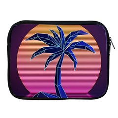 Abstract 3d Art Holiday Island Palm Tree Pink Purple Summer Sunset Water Apple Ipad 2/3/4 Zipper Cases by Cemarart