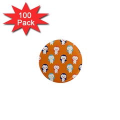 Cute Penguin Funny Pattern 1  Mini Magnets (100 Pack)  by Grandong