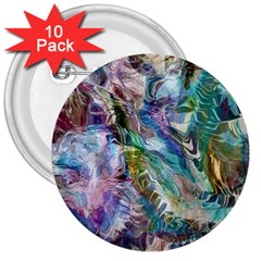 Flowing Patterns 3  Buttons (10 Pack)  by kaleidomarblingart