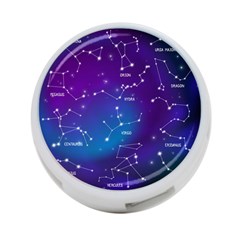 Realistic Night Sky Poster With Constellations 4-port Usb Hub (two Sides) by Grandong